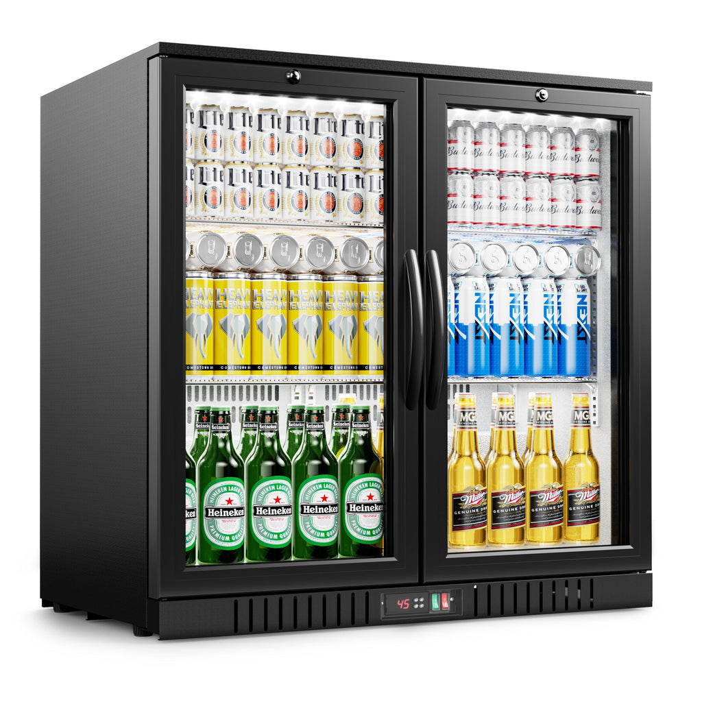EUHOMY Back Bar Cooler With 2/3 Glass Swing Doors Wine Cooler - Euhomy