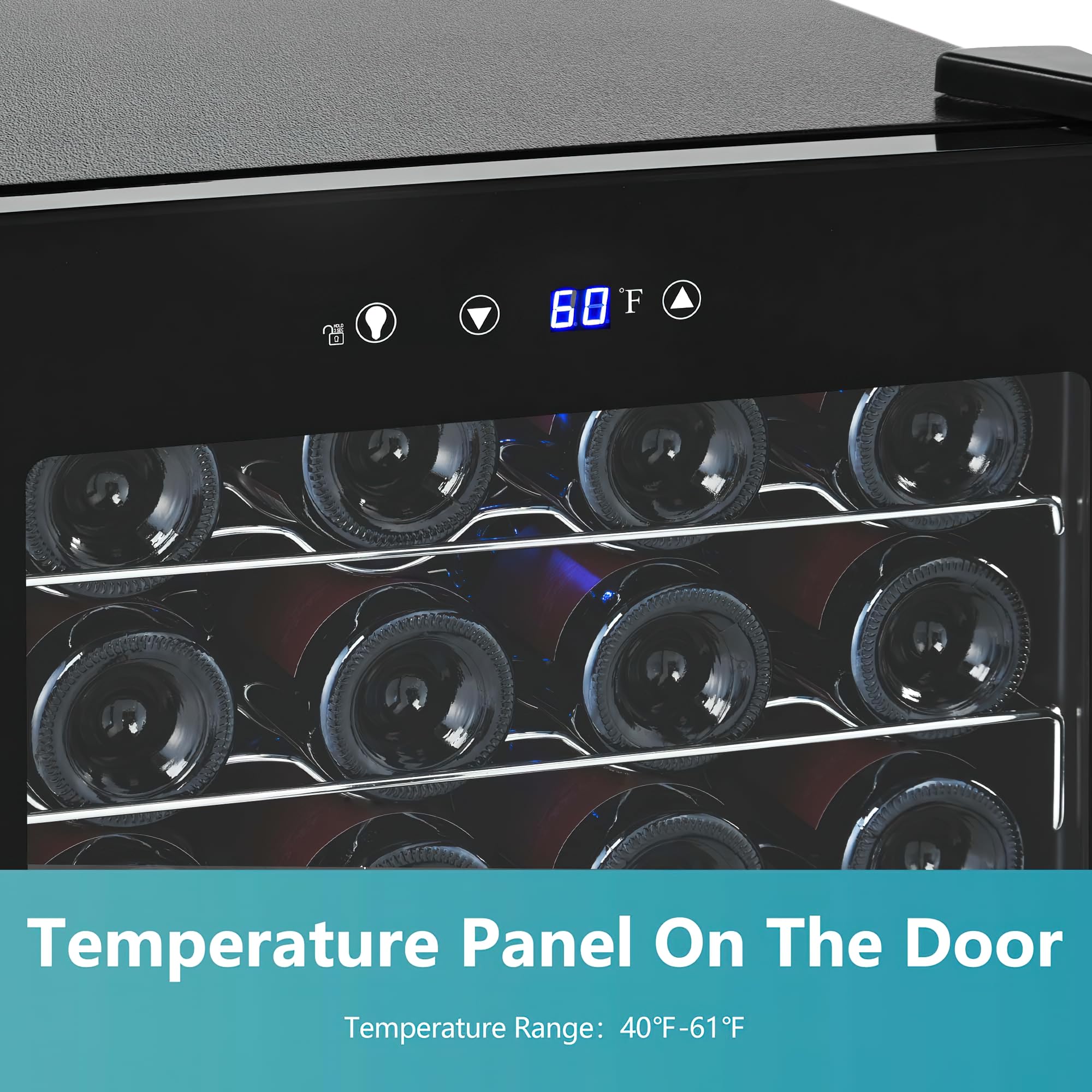 EUHOMY 45 Bottle Wine Cooler Refrigerator Small Built-in Wine Beverage Cooler - Euhomy