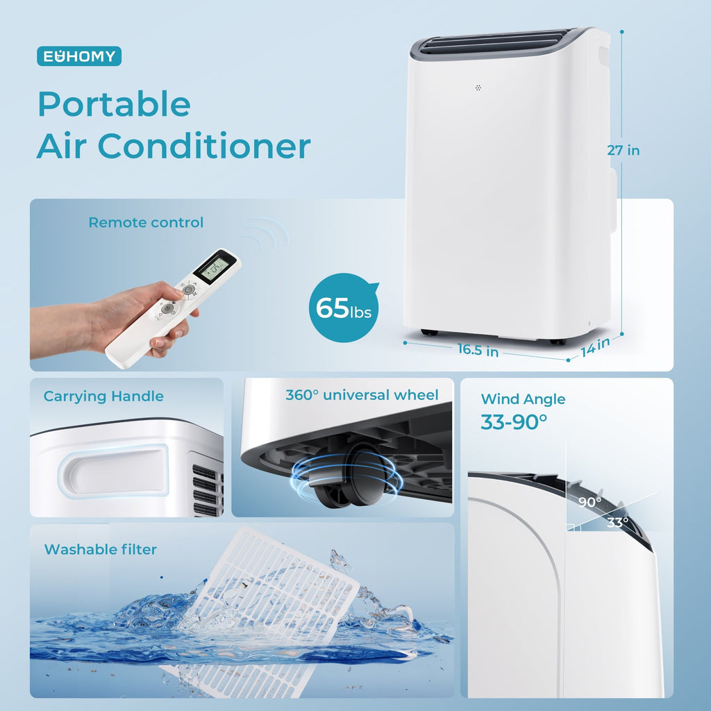 EUHOMY Portable Air Conditioners 14000 Btu3 in 1 Portable Cooling AC with Dehumidifier Fan Modes